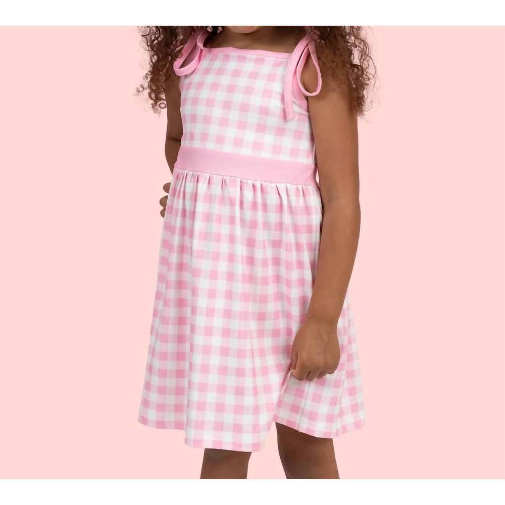 NEW PETE + LUCY miss malibu gingham dress in pink
